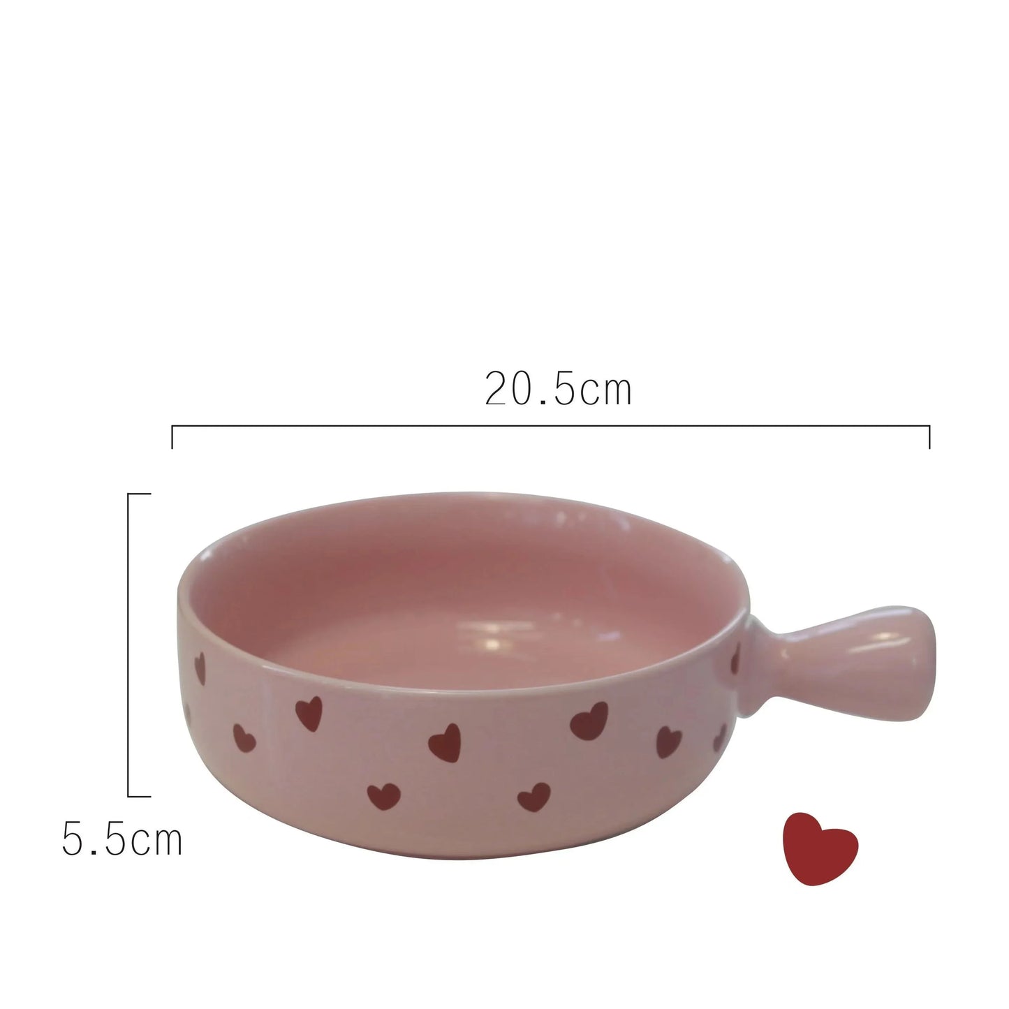 Ace of Hearts Ceramic Red Heart Cutlery and Bowl Set - Just The Fly Way