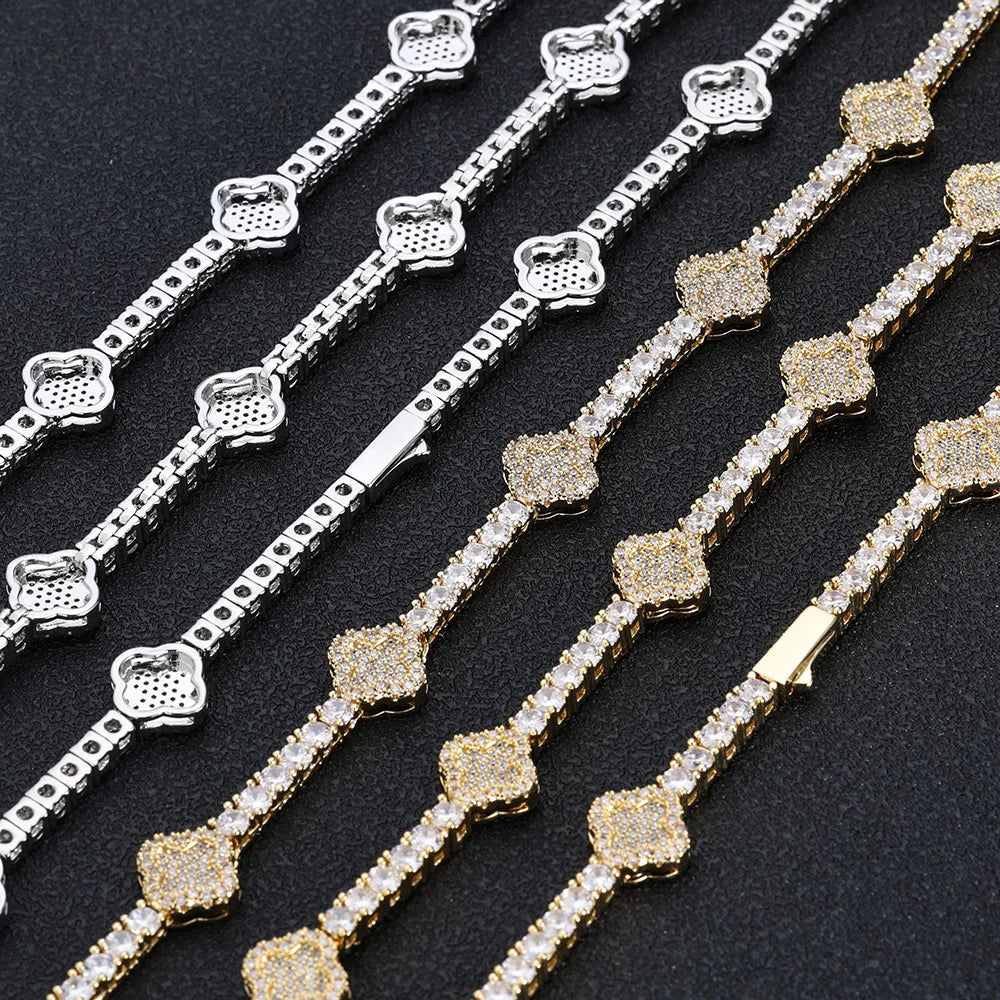 Shine On 18K Gold Plated CZ Diamond Tennis Necklace or Bracelet - Perfect for Glamorous Moments - Just The Fly Way