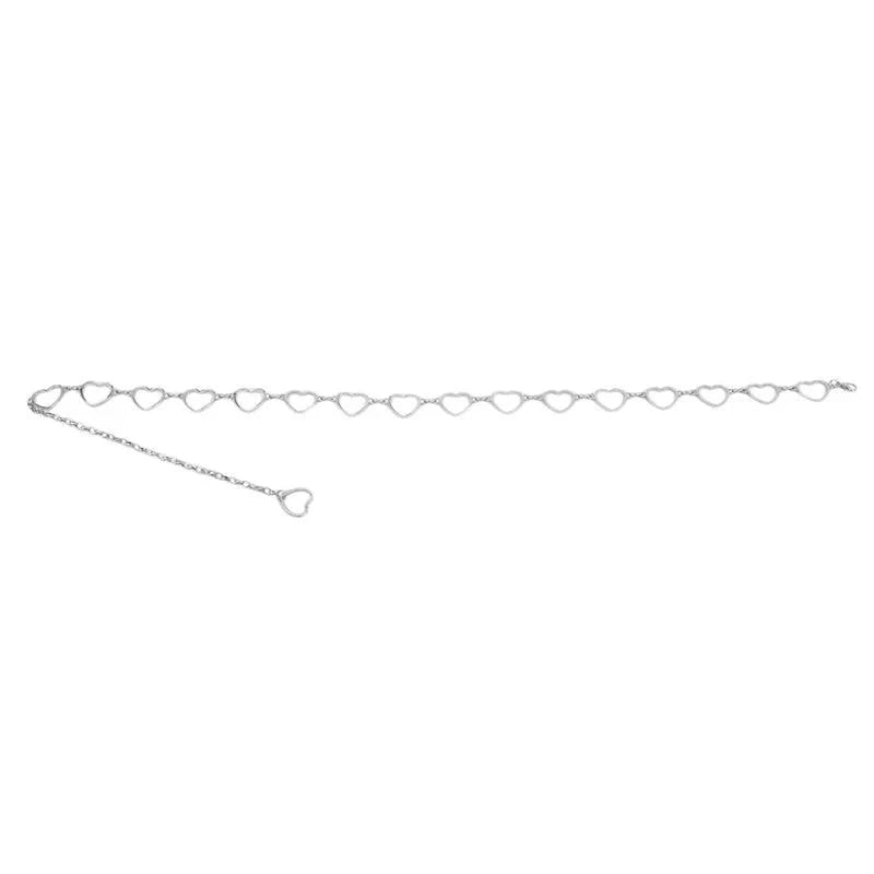 Women's Fashion Metal Heart Chain Belt, Gold or Silver - Just The Fly Way