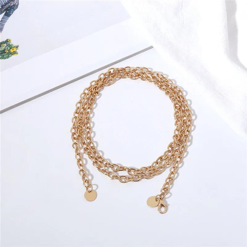 Women's Fashion Metal Heart Chain Belt, Gold or Silver - Just The Fly Way