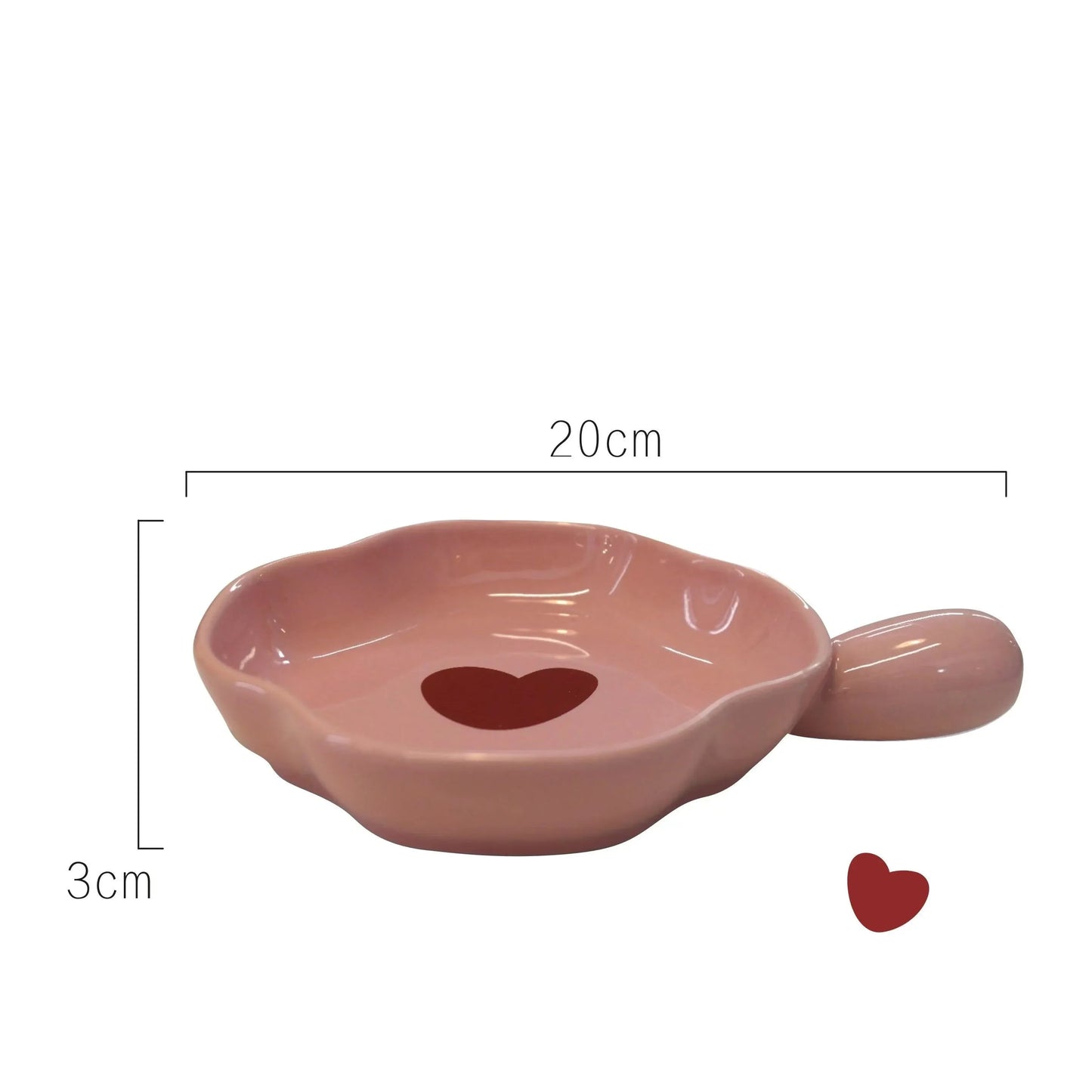 Ace of Hearts Ceramic Red Heart Cutlery and Bowl Set - Just The Fly Way