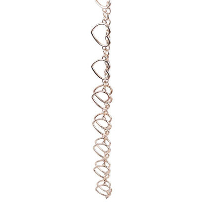 Women's Fashion Metal Heart Chain Belt, Gold or Silver - Just The Fly Way