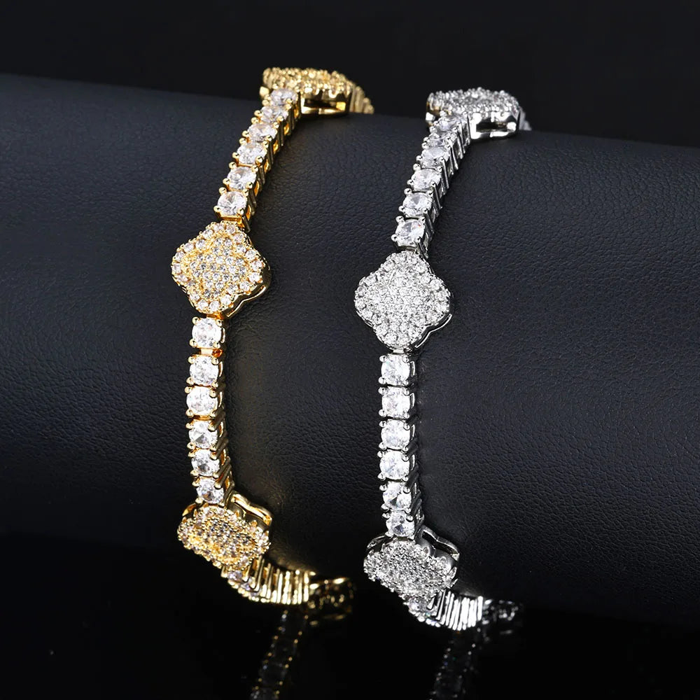 Shine On 18K Gold Plated CZ Diamond Tennis Necklace or Bracelet - Perfect for Glamorous Moments - Just The Fly Way